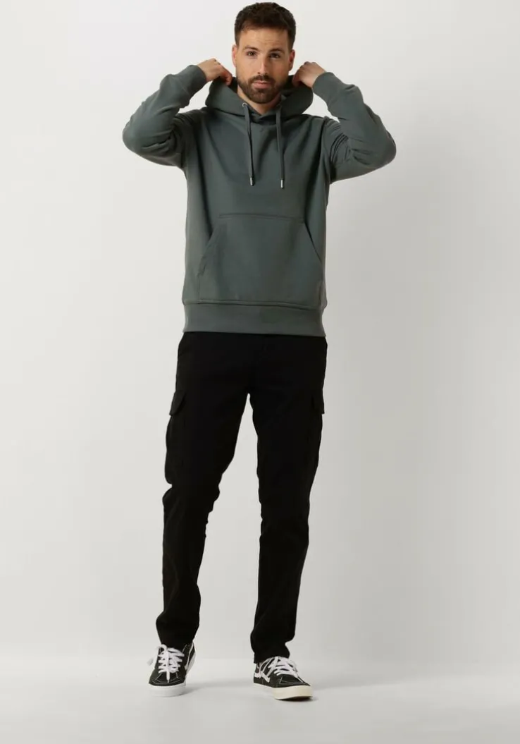 grijze calvin klein sweater badge hoodie