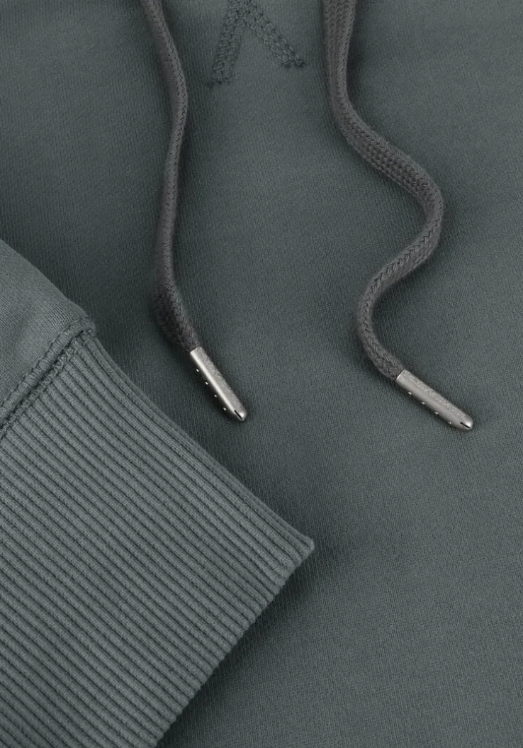 grijze calvin klein sweater badge hoodie