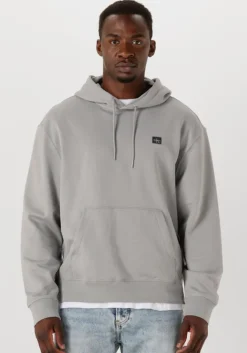 grijze calvin klein sweater ls eu badge 350 terry hoodie