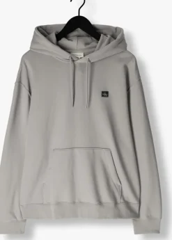 grijze calvin klein sweater ls eu badge 350 terry hoodie