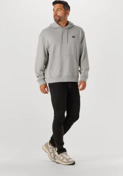 grijze calvin klein sweater ls eu badge 350 terry hoodie