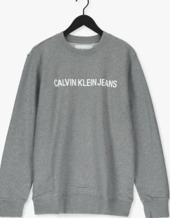 grijze calvin klein sweater core institutional l