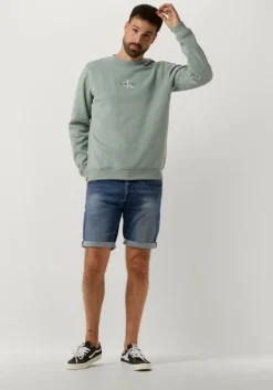 grijze calvin klein trui monologo crew neck