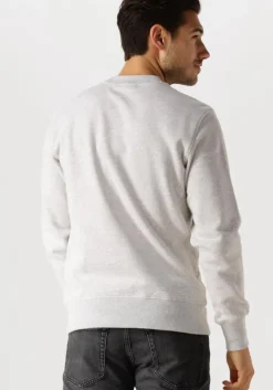 grijze calvin klein trui chenille monologo crew neck