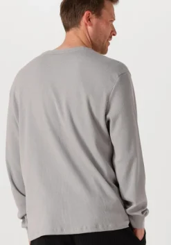 grijze calvin klein trui ls waffle badge crewnk tee