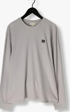 grijze calvin klein trui ls waffle badge crewnk tee