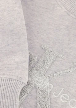 grijze calvin klein trui chenille monologo crewneck