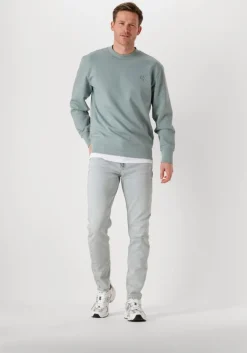 grijze calvin klein trui interlock crew neck