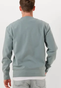 grijze calvin klein trui interlock crew neck