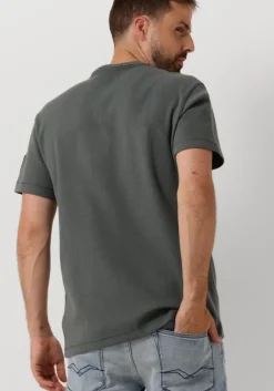 grijze calvin klein t-shirt badge waffle tee