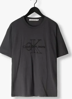 grijze calvin klein t-shirt monologo washed tee