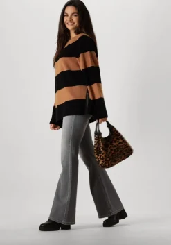 grijze caroline biss flared broek 4559