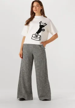grijze caroline biss wijde broek 4508