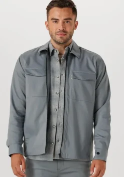 grijze cast iron overshirts cf riser shirtjacket
