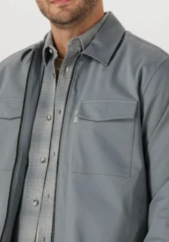 grijze cast iron overshirts cf riser shirtjacket