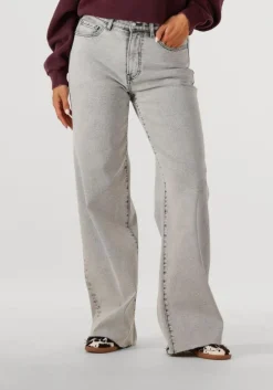 grijze catwalk junkie wide jeans loose fit jeans