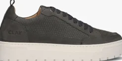 grijze clay lage sneakers lpivar