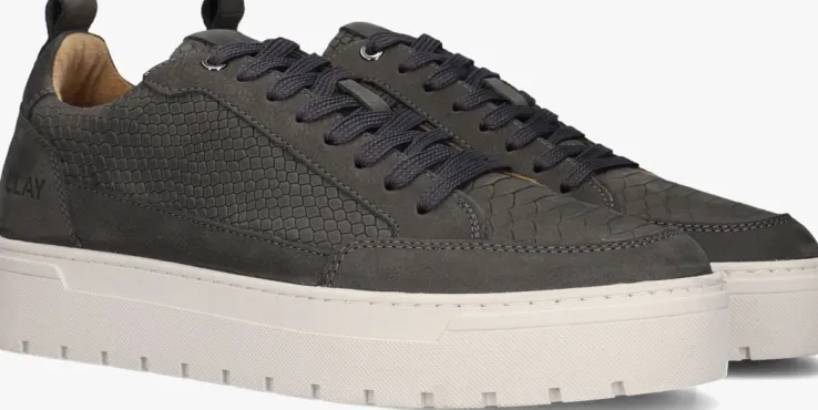 grijze clay lage sneakers lpivar