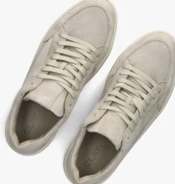 grijze clay lage sneakers enzo
