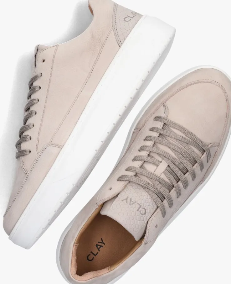 grijze clay lage sneakers enzo