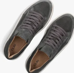 grijze clay lage sneakers lpenzo