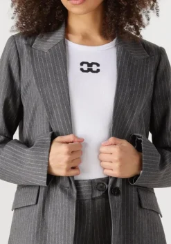 grijze co'couture blazer idacc pin single oversized blazer