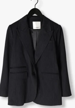 grijze co'couture blazer ida pin single oversized blazer