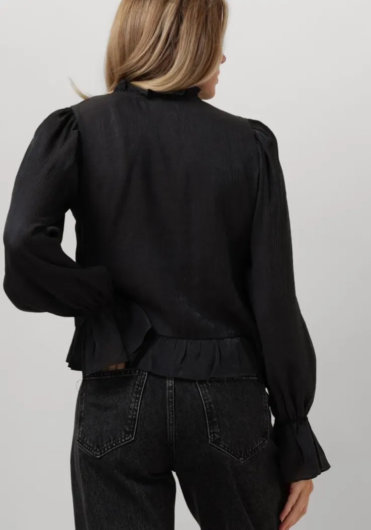 grijze co'couture blouses melina frill shirt