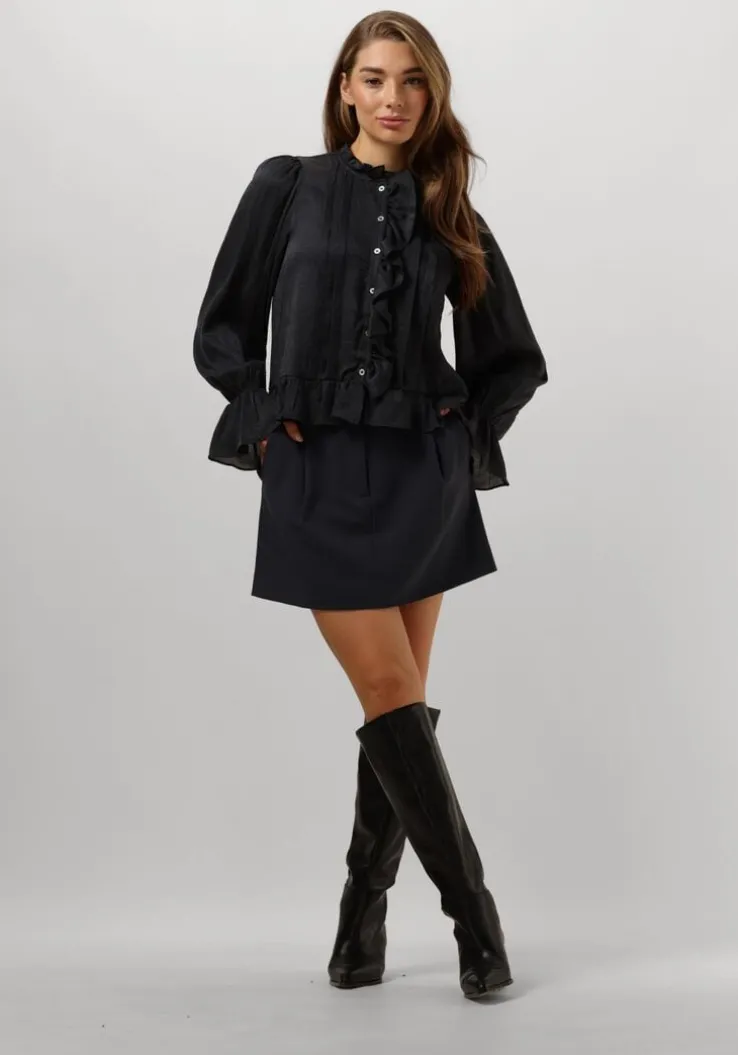 grijze co'couture blouses melina frill shirt