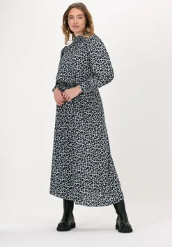 grijze co'couture maxi jurk cleo animal floor dress