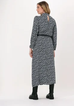 grijze co'couture maxi jurk cleo animal floor dress