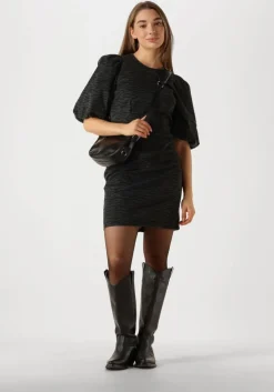 grijze co'couture mini jurk zebra crop puff dress