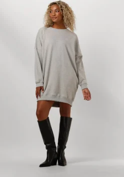 grijze co'couture mini jurk clean oversized sweat dress