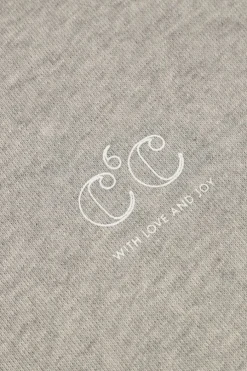 grijze co'couture mini jurk clean oversized sweat dress