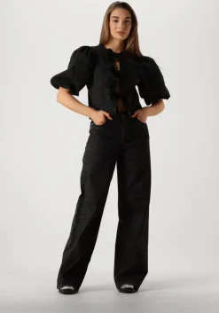 grijze co'couture pantalon zebra grey wide long pants