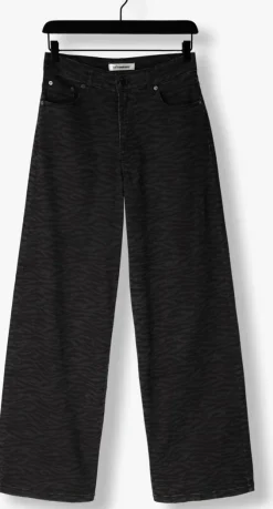 grijze co'couture pantalon zebra grey wide long pants