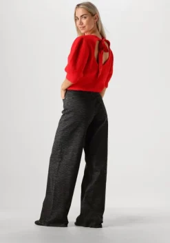 grijze co'couture pantalon zebra grey wide long pants