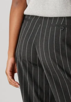 grijze co'couture pantalon prescilla pin pleat long pant