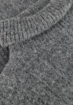 grijze co'couture trui coralie roll knit