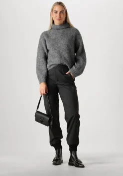 grijze co'couture trui coralie roll knit