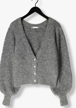 grijze co'couture vest corelie button knit