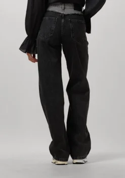 grijze co'couture wide jeans grey mix block long jeans