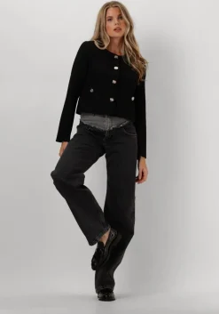 grijze co'couture wide jeans grey mix block long jeans