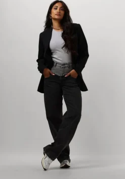 grijze co'couture wide jeans grey mix block long jeans