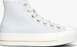 grijze converse hoge sneakers chuck taylor lift hi barely
