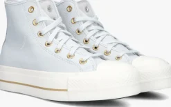 grijze converse hoge sneakers chuck taylor lift hi barely