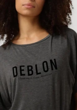 grijze deblon sports t-shirt viola top short sleeve