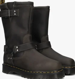 grijze dr martens biker boots anistone high