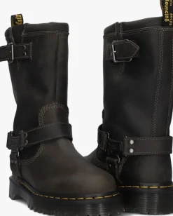 grijze dr martens biker boots anistone high