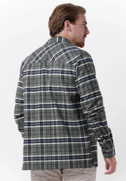 grijze dstrezzed overshirt zipped overshirt fancy tartan